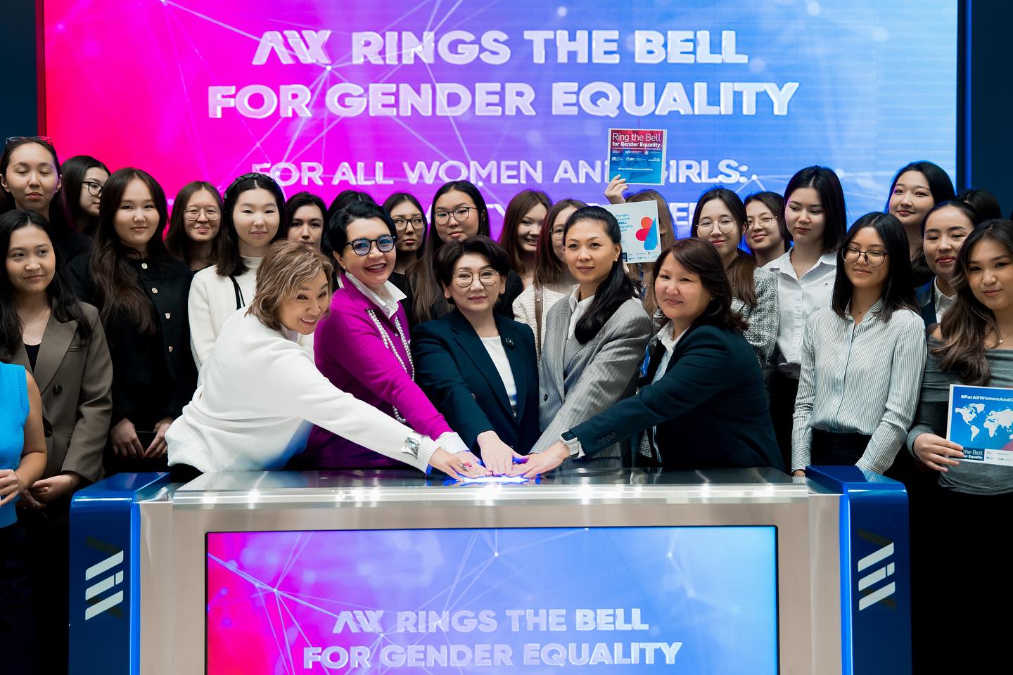 ISE Ladies at “Ring The Bell for Gender Equality” at AIX: Rights. Equality. Empowerment!