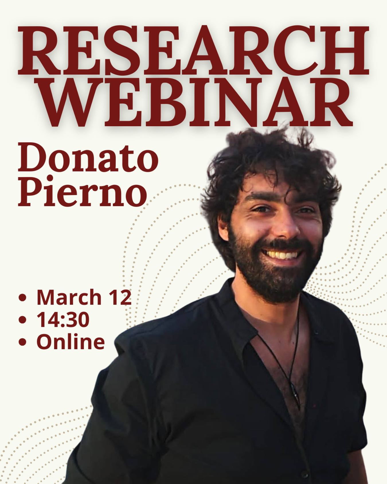 Research Webinar with Mr. Donato Pierno (PhD candidate)